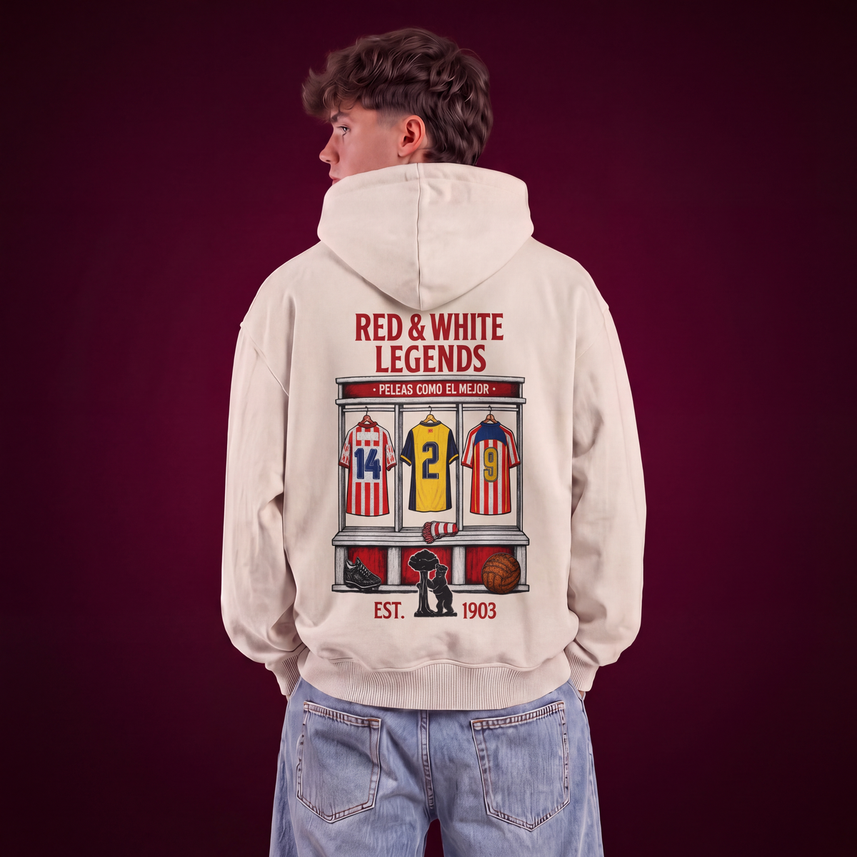 LODUM - RED & WHITE - SUDADERA